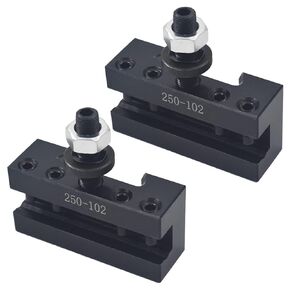 2 Pcs AXA Quick Change Tool Post 250-102 Wedge Type Quick Change Tool Post 6-12 Inch Lathe Swing