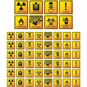 160PC Prank Stickers 1.5" & 3.5" - Funny Joke Gag Stickers for Adults - Radiation Biohazard Electrical Shock Warning Fake Wall Outlet Decals Rectal Use Only Motion Voice Activated Random Stuff