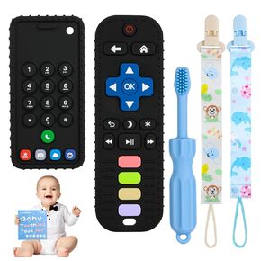 Baby Teething Toys, Food Grade Silicone Teethers for Babies, Teething Relief Chew Toys for Babies Newborns Infants Toddlers 0+ Months (3 Pack)
