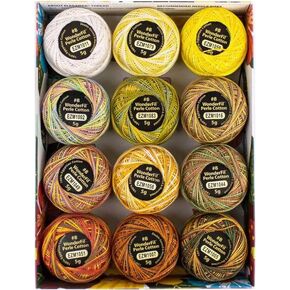 WonderFil 8wt Varigated Eleganza Pack of 12, Canyon