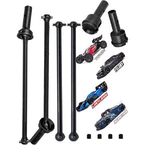 Drive Shaft Axles Upgrades Part for 1/7 1/8 Arrma Typhon 6s Blx,Felony 6s Blx,Infraction 6s Blx,Limitless Roller,4PCS ARRCat Front Rear Harden Steel Driveshaft Hop-up,Silver