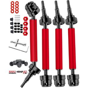 RC Axle Driveshaft Upgrades Part for 1/10 Arrma New Big Rock V3 3S BLX 4x4，Steel #45 Front Rear Drive Shafts CVD,for RC Car #ARA4312V3(Not for Old Big Rock),Black