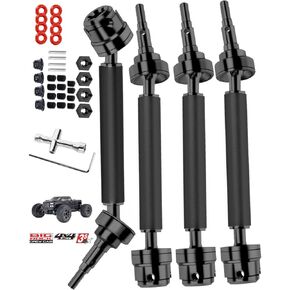 جزء ترقية عمود محرك المحور RC من RCHuiWow لسيارة 1/10 Arrma New Big Rock V3 3S BLX 4x4، أعمدة محرك خلفية أمامية من الفولاذ #45 CVD، لسيارة RC #ARA4312V3 (ليس للصخور الكبيرة القديمة)، أحمر