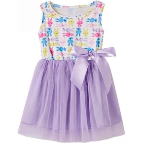 Toddler Girls Floral Tulle Sleeveless Summer Dresses Party Tutu Sundress