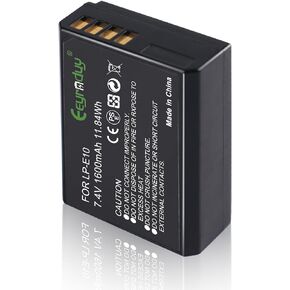 1-Pack of LP-E10 Battery for Canon EOS Rebel T6 T7 T5 T3, Kiss X50 X70, EOS 1100D 1200D 1300D 2000D Digital Camera