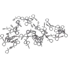 50pcs Fishing Snaps, Black Stainless Steel Fly Hook Lure Snap Quick Change Fishing Snaps(M)