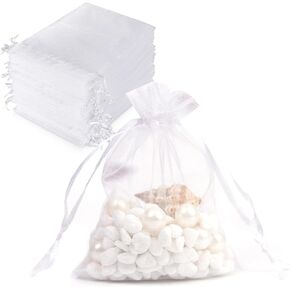 MISSJOJIAY 100Pcs Organza Bags - Senior & Festival Gift Bags, 4 x 6 Inch Drawstring Pouches (Multicolor)