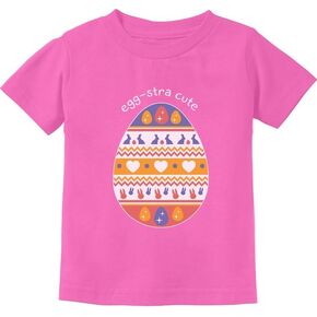 Eggstra Cute Easter Tee Decorated Cute Infant Toddler Kids Bunny T-Shirt 3T Pink