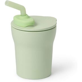 Miniware 1-2-3 Sip! Training Cup for Baby Toddler Self Feeding & Development, Tiny Cup Perfect for Baby Led Weaning, Non Drip Lid, Dishwasher Safe (Aqua + Aqua)