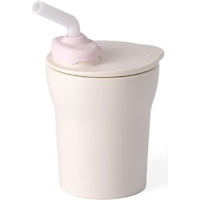 Miniware 1-2-3 Sip! Training Cup for Baby Toddler Self Feeding & Development, Tiny Cup Perfect for Baby Led Weaning, Non Drip Lid, Dishwasher Safe (Aqua + Aqua)