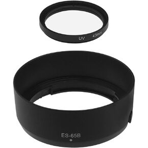 SING F LTD 2pcs Bayonet Lens Hood and UV Filter Set Compatible with Canon RF 50mm F1.8 STM Lens Replaces ES-65B Lens Hood with 43mm UV Filter Petal Shaped