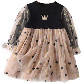 Girl Casual Tulle Dress Baby Girl Floral Dress Princess Party Dress Dance Wear
