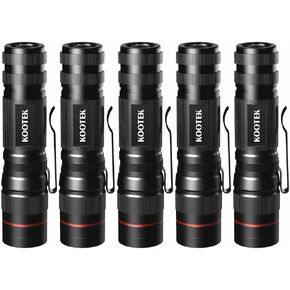 Kootek Mini LED Flashlights Pocket Pen Flashlight 5 Pack مقاوم للماء Zoomable مشرق مصباح يدوي للأطفال الأطفال في الهواء الطلق المشي لمسافات طويلة ركوب الدراجات التخييم ركوب الدراجات ضوء الطوارئ (0.83 بوصة واسعة) in Kuwait