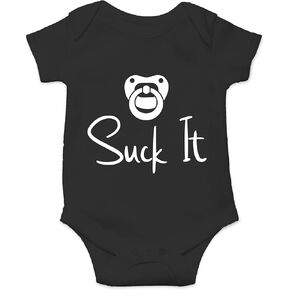 CBTwear Suck It - Funny Newborn Pacifier Punk Gift Idea - Cute Infant One-Piece Baby Bodysuit