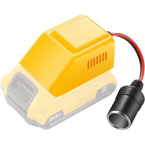 LINGYUE 20V Battery Converter for Dewalt Lithium Battery to 12V 12A，Power Wheel Adapter with Cigarette Lighter Interface for Car Appliances