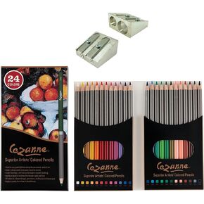 Jerry's Artarama 120 Watercolor Pencils Set with Sharpener - Soft Lead Colored Pencils for Adults, Professional Coloring Pencils for Adult Coloring Books and School Supplies
