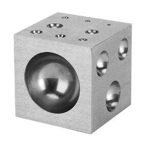 Steel Dapping Cube, 18 Hole Doming Punch Set Dapping Set for Jewelry Making for Gold Processing