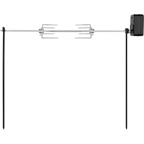 only fire Spit Rotisserie for Outdoor Campfire Grilling, Over Fire Camp Grill with 35×5/16" Square Spit Rod