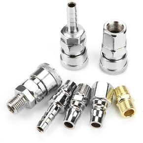 Garosa Air Tool, 1/4 Bsp Air Fitting, Japanese Quick Coupling, 18 Internal And External Thread Air Hose Connectors Compressor Adapter, escon
