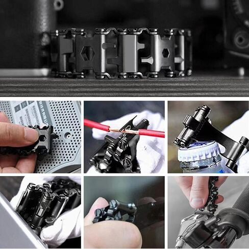 Multitool Bracelet for Men, 29 in 1 Tools Stainless Steel Multifunctional Bracelet, Travel Friendly, Multitool Survival Bracelet Suitable for Sailing Travel Camping Hiking in Saudi Arabia