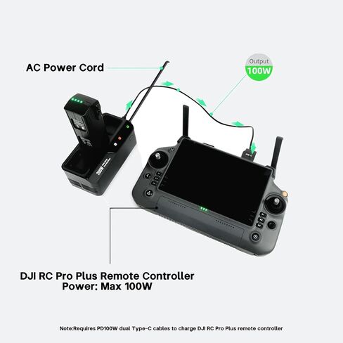 200W Three-Way Battery Charger for DJI Mavic 3 Series Drone,3X Rapid Mavic 3 Battery Charging Hub,Compatible with DJI RC/RC Pro/RC Pro Plus/RC-N1 Remote Controller(Black) in Saudi Arabia