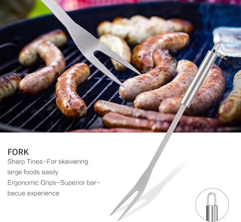 مجموعات الشواية المحمولة لشواية التخييم، وملعقة من الفولاذ المقاوم للصدأ، وشوكة وملقط لموقد الغاز في الهواء الطلق in Kuwait
