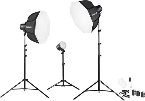 مجموعة Westcott U60-B ثنائية اللون LED 2-Light Softbox لمنشئي المحتوى، وتصوير المنتجات، والأشرطة الذاتية للممثل، والمقابلات in Saudi Arabia