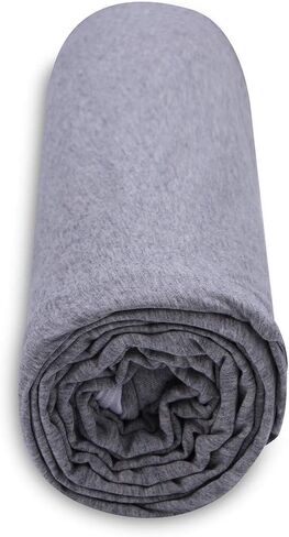 غطاء وسادة حمل على شكل حرف U من AngQi - يناسب وسائد على شكل حرف U مقاس 55 بوصة - غطاء بديل لوسادة الأمومة لكامل الجسم - قطن جيرسي متماسك - رمادي in Kuwait