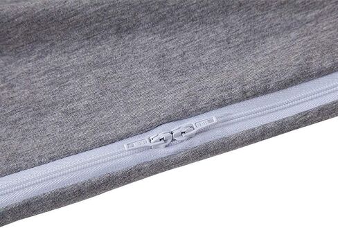 غطاء وسادة حمل على شكل حرف U من AngQi - يناسب وسائد على شكل حرف U مقاس 55 بوصة - غطاء بديل لوسادة الأمومة لكامل الجسم - قطن جيرسي متماسك - رمادي in Kuwait