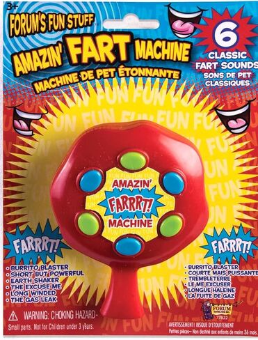 لعبة فورم نوفيلتيز 77822 Amazin' Fart Machine كلاسيكية 6 أصوات صانعة الضوضاء وسادة ووبي مزحة 6، مقاس واحد، متعدد الألوان in Saudi Arabia