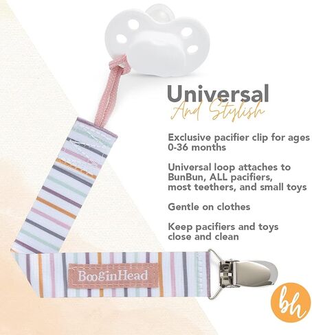 BooginHead Pacifier Clip and Natural Wood Baby Teether, Lemons in Kuwait