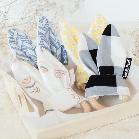 BooginHead Pacifier Clip and Natural Wood Baby Teether, Lemons in Kuwait