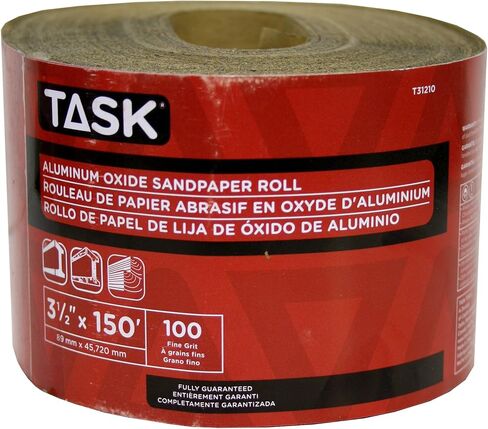 بكرة ورق صنفرة من أكسيد الألومنيوم مقاس 3-1/2 بوصة × 50 ياردة من Task T31210، 100 حبيبة in Kuwait