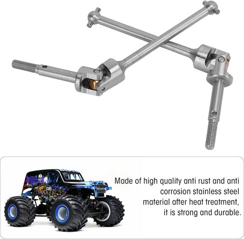 مجموعة محور عمود الإدارة الأمامي RC، RC 1/8 Monster Truck CVD عمود الدفع الأمامي قطعتان لمحور LOSI LMT الصلب لشاحنة الوحش 1/8 in Kuwait