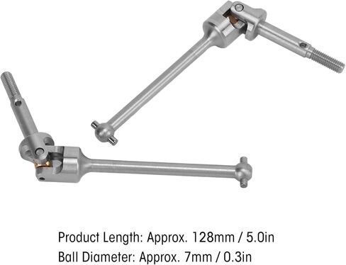 مجموعة محور عمود الإدارة الأمامي RC، RC 1/8 Monster Truck CVD عمود الدفع الأمامي قطعتان لمحور LOSI LMT الصلب لشاحنة الوحش 1/8 in Kuwait