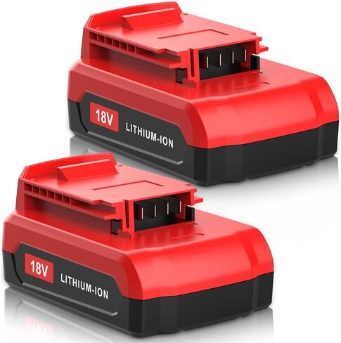 Dosctt 2 حزم 3.0Ah PC18BLX PC18BLEX 18V استبدال بطارية ليثيوم أيون لكابل بورتر 18 فولت بطارية متوافقة مع كابل بورتر 18 فولت بطارية PC18B PC188 PC18BL PC18BLX PC18BLEX PCXMVC (أحمر) in Kuwait