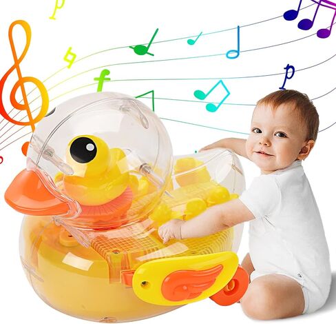 لعبة موسيقية للأطفال، لعبة بطة تزحف بصوت مضيء للأطفال من عمر 6 إلى 12 شهرًا، هدية وقت بطن الرضيع، لعبة للأولاد والبنات في الهواء الطلق والداخلي in Kuwait