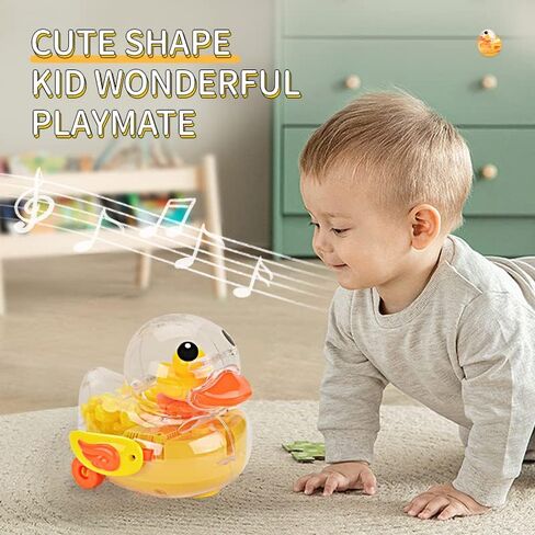 لعبة موسيقية للأطفال، لعبة بطة تزحف بصوت مضيء للأطفال من عمر 6 إلى 12 شهرًا، هدية وقت بطن الرضيع، لعبة للأولاد والبنات في الهواء الطلق والداخلي in Kuwait