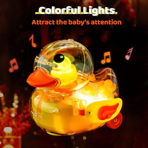 لعبة موسيقية للأطفال، لعبة بطة تزحف بصوت مضيء للأطفال من عمر 6 إلى 12 شهرًا، هدية وقت بطن الرضيع، لعبة للأولاد والبنات في الهواء الطلق والداخلي in Kuwait