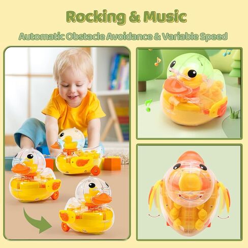 لعبة موسيقية للأطفال، لعبة بطة تزحف بصوت مضيء للأطفال من عمر 6 إلى 12 شهرًا، هدية وقت بطن الرضيع، لعبة للأولاد والبنات في الهواء الطلق والداخلي in Kuwait