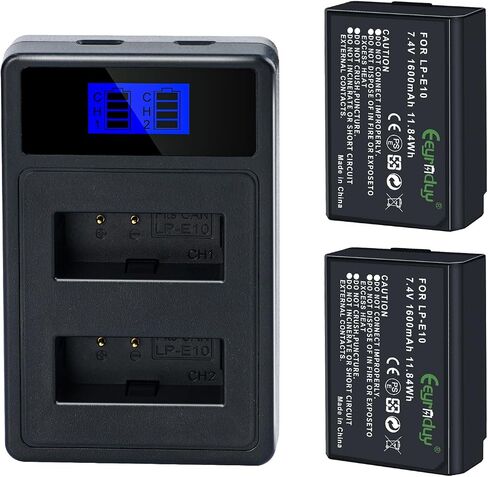 1-Pack of LP-E10 Battery for Canon EOS Rebel T6 T7 T5 T3, Kiss X50 X70, EOS 1100D 1200D 1300D 2000D Digital Camera in Saudi Arabia