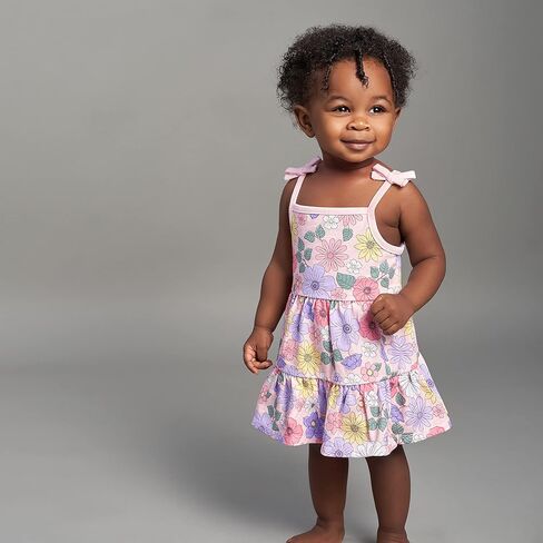 Gerber Baby Girls' 2-Pack Short Sleeve Cotton Dresses in Saudi Arabia