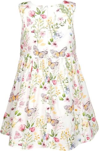 SMILING PINKER Little Girls Dresses Swing Summer Cotton Sleeveless Butterfly in Kuwait