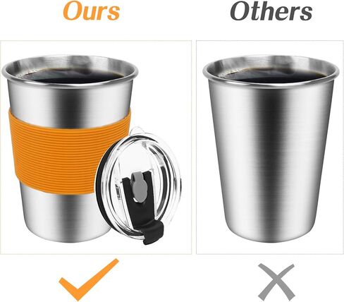 5Pack Kids Cups with Straws and Lids Spill Proof, 12oz Toddler Straw Cups with Colorful Silicone Sleeves, Unbreakable Stainless Steel Water Tumblers for Cold & Hot Drinks in Kuwait