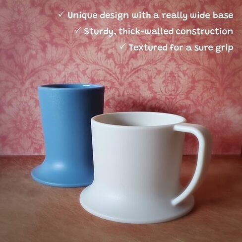 Untippy Kids Tumbler and Teacup | 2 Cup Set (6 & 7 Oz) Sippy Cups Dishwasher/Microwave Safe 3.5" x 4" | 2 Wide Base Toddler Cups Polypropylene Plastic Dinnerware Set | Open Sippy Cup for 6+ Month Old in Saudi Arabia