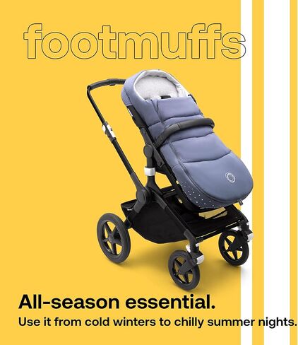 غطاء حماية للقدم من Bugaboo - ملحق لعربة الأطفال مناسب لجميع المواسم، مقاوم للعوامل الجوية وقابل للإزالة وعاكس للضوء - أزرق بحري in Kuwait