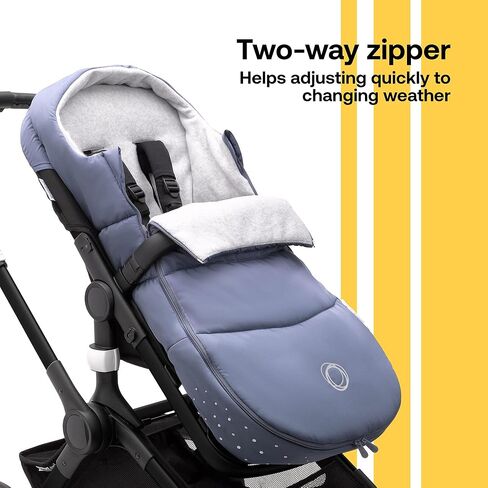 غطاء حماية للقدم من Bugaboo - ملحق لعربة الأطفال مناسب لجميع المواسم، مقاوم للعوامل الجوية وقابل للإزالة وعاكس للضوء - أزرق بحري in Kuwait