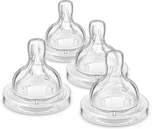 Philips Avent Anti-colic Baby Bottle Medium Flow Nipple, 4pk, Flow 3, SCF423/47 in Kuwait