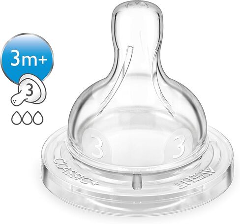 Philips Avent Anti-colic Baby Bottle Medium Flow Nipple, 4pk, Flow 3, SCF423/47 in Kuwait