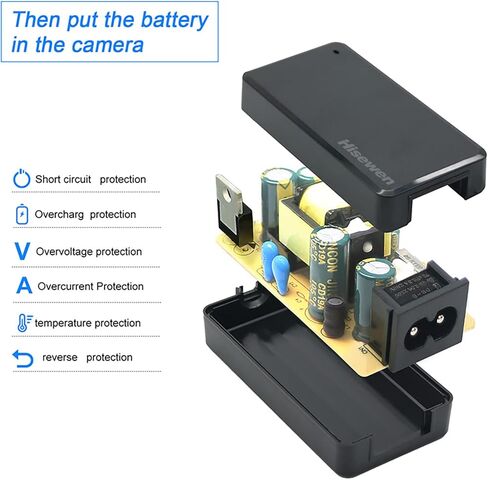 بطارية الدمية Hisewen DMW-DCC8 DMW-BLC12 لكاميرات باناسونيك، مصدر محول طاقة AC10 AC8 لكاميرات باناسونيك Lumix DMC FZ1000 FZ200 GX8 G6 G5 GH2 G80 G81 G5X G99 DC-G90 G95. in Kuwait